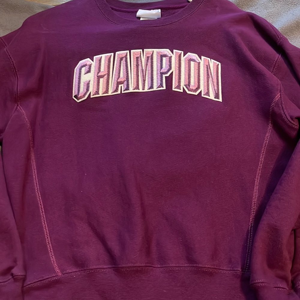 Purple champion, stitch sweatshirt